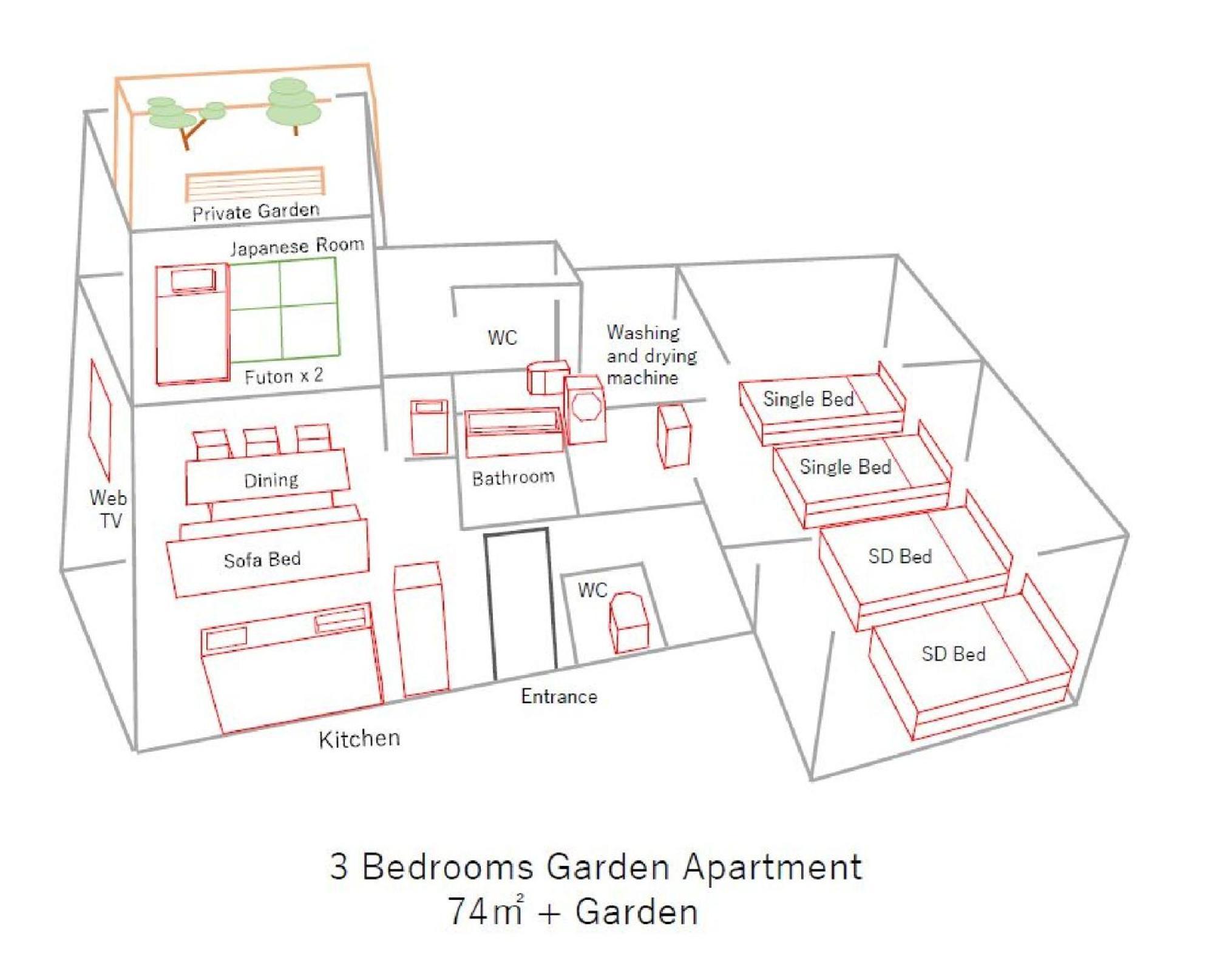 Klasso Tokyo Sumiyoshi Apartments Pokój zdjęcie